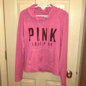 Pink Zip Up Hoodie